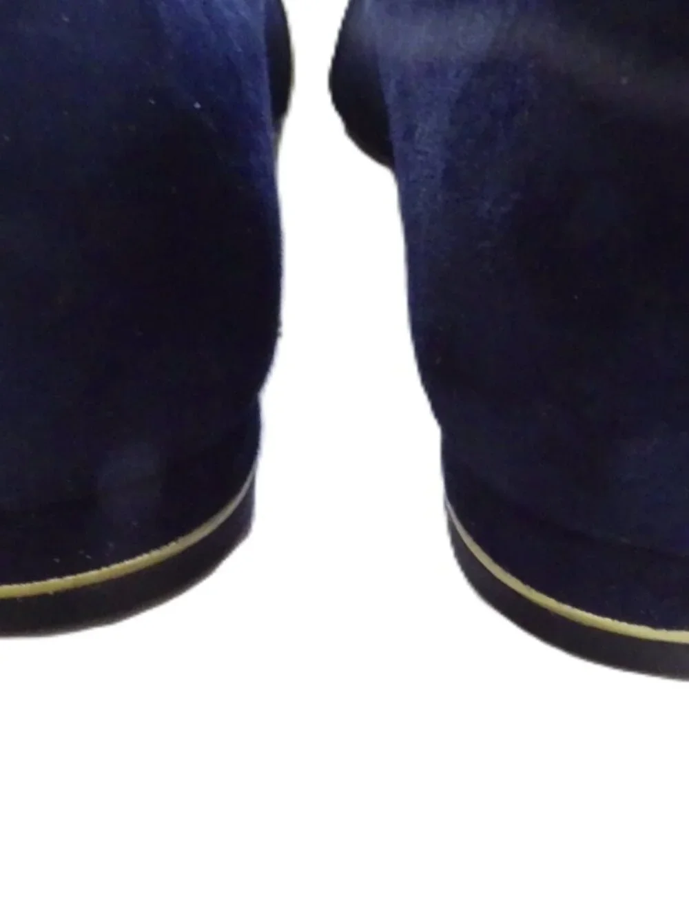 Talbots Edison Wrap Bow Flat/ Indigo Blue/ Suede Leather/ 9N
